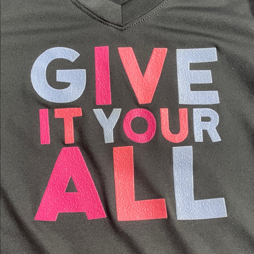 DSG Kids Black Tee with “Give it your all” Graphic - Picture 5 of 7